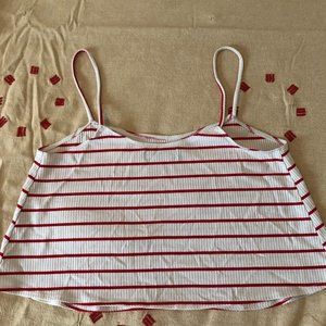Reformation Flowy Red and White Striped Tank Top